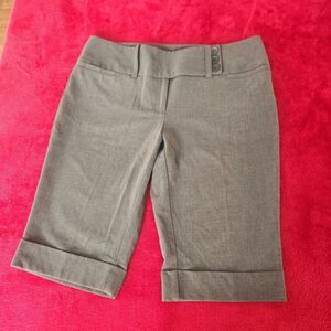 TRACY EVANS Limited Women Size 11 Gray Bermuda Business Work Pants